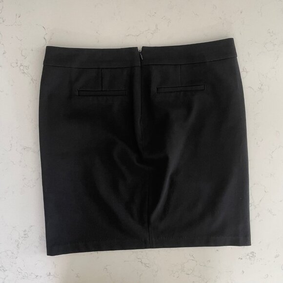 Cynthia Rowley Midi Lined Cotton Blend Skirt Black w White Accents Sz 10 NWOT - Picture 4 of 8